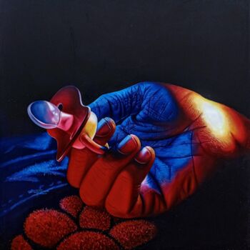 Painting titled "PACIFY-HER (PACIFIE…" by Awosola Michael Angello, Original Artwork, Oil