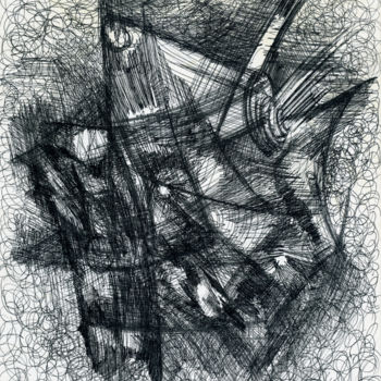 图画 标题为“Sketches in the sha…” 由Ax Malin, 原创艺术品, 圆珠笔