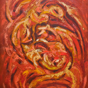 Картина под названием "Phoenix." - Ax Malin, Подлинное произведение искусства, Гуашь