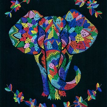 Рисунок под названием "Elephant" - Axbane, Подлинное произведение искусства, Акрил