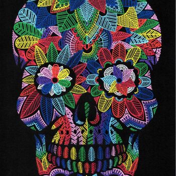 Dibujo titulada "skull" por Axbane, Obra de arte original, Acrílico