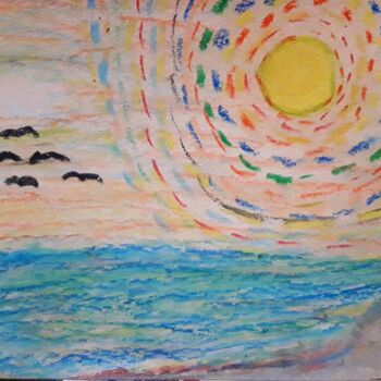Peinture intitulée "Sol radiante en el…" par Axel Frías, Œuvre d'art originale, Pastel
