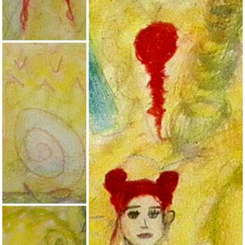 Картина под названием "Redheads" - Axel Frías, Подлинное произведение искусства, Акварель