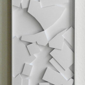Skulptur mit dem Titel "Wandobjekt  14/9/19…" von Axel Heibel, Original-Kunstwerk, Karton Auf Karton montiert