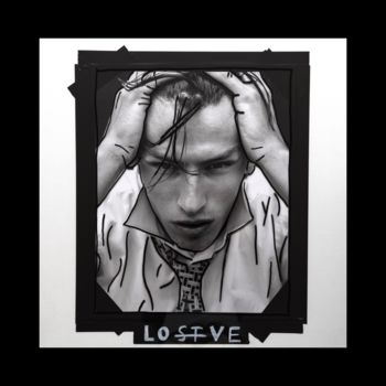 Digital Arts titled "LOST/LOVE" by Axel De Lai, Original Artwork, Manipulated Photography Mounted on Wood Stretcher frame