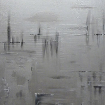 Painting titled "Gris abstrait" by Axelle Favre, Original Artwork, Acrylic
