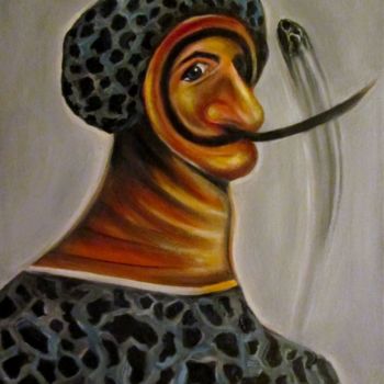 Painting titled "Self Portrait with…" by Geoffrey Cervantes/Axis, Original Artwork, Oil