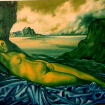 Painting titled "The Incredible Gree…" by Geoffrey Cervantes/Axis, Original Artwork, Oil