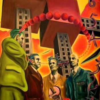Картина под названием "The Technicians fro…" - Geoffrey Cervantes/Axis, Подлинное произведение искусства, Масло