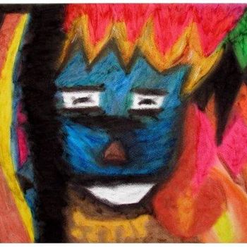Painting titled "Tribal Prince Malak…" by Aya, Original Artwork, Oil