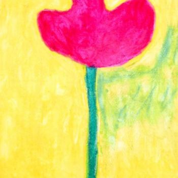 Картина под названием "Flower For You Red…" - Aya, Подлинное произведение искусства