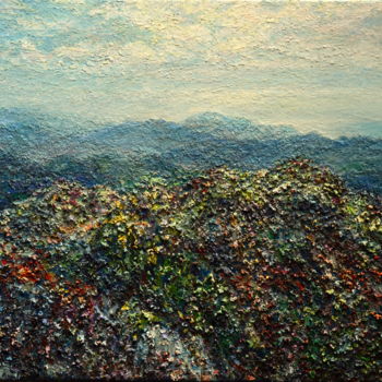 Malarstwo zatytułowany „В горах, в облаках,…” autorstwa Alexey Yakimov, Oryginalna praca, Olej