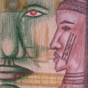 Painting titled "Compassion" by Ayayi Hillah, Original Artwork