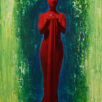 Painting titled "EVE" by Ercan Aydeniz, Original Artwork, Acrylic Mounted on Wood Panel