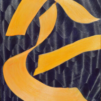Pintura intitulada "Violette et orange" por Ayel, Obras de arte originais, Acrílico
