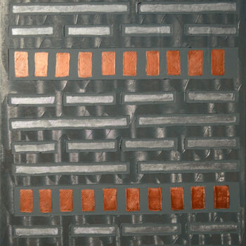 Malarstwo zatytułowany „Cryptage” autorstwa Ayel, Oryginalna praca, Akryl Zamontowany na Drewniana rama noszy