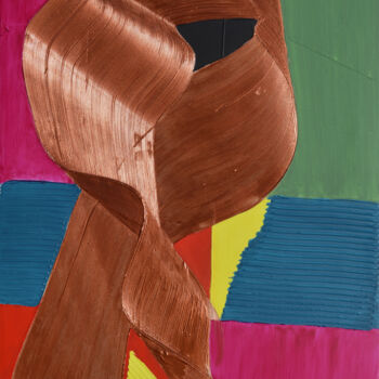 Malerei mit dem Titel "La souplesse du cui…" von Ayel, Original-Kunstwerk, Acryl Auf Keilrahmen aus Holz montiert