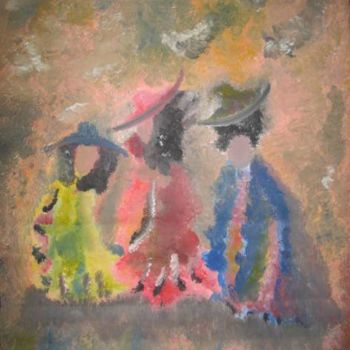 Painting titled "soeur et promenade" by Ayélé Kinvi-Boh, Original Artwork, Acrylic