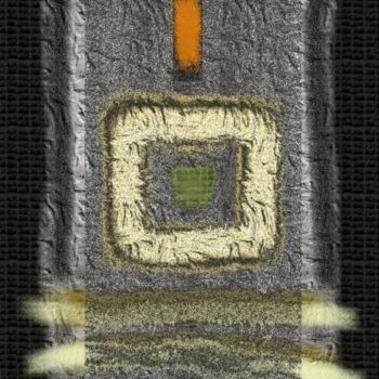 Arte digital titulada "Cible carrée" por Ayer, Obra de arte original