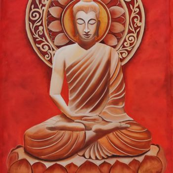 "Meditating Buddha" başlıklı Tablo Ayesha Jilkar tarafından, Orijinal sanat, Petrol