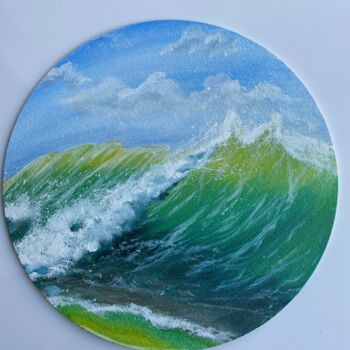 Painting titled "Wave" by Ayesha Jilkar, Original Artwork, Acrylic