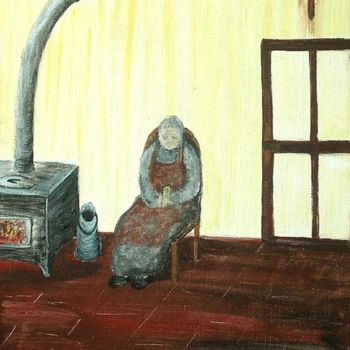 「grand mère」というタイトルの絵画 Odile Desgardinによって, オリジナルのアートワーク
