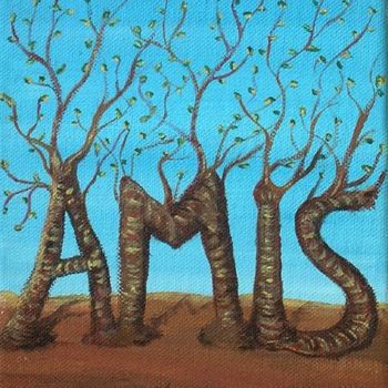「amis」というタイトルの絵画 Odile Desgardinによって, オリジナルのアートワーク