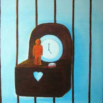 Peinture intitulée "solitude" par Odile Desgardin, Œuvre d'art originale