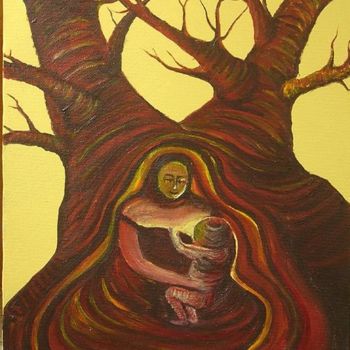 Peinture intitulée "madre" par Odile Desgardin, Œuvre d'art originale