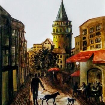 Painting titled "As" by Ayhan Ayvaz, Original Artwork, Watercolor