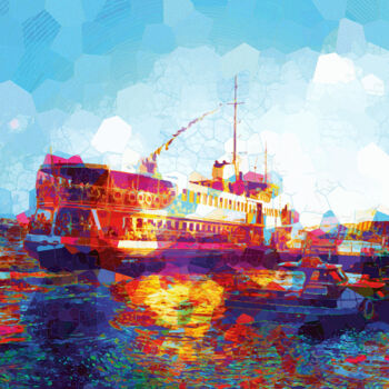 Arts numériques intitulée "Colorful Pier" par Ayhan Çeli̇K, Œuvre d'art originale, Peinture numérique