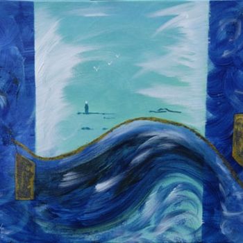 Painting titled "Au creux de la vague" by Ayla, Original Artwork