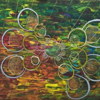 Peinture intitulée "crop circle" par Ayla, Œuvre d'art originale