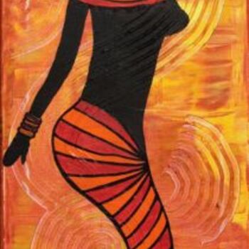 Painting titled "Africaine 1" by Ayla, Original Artwork