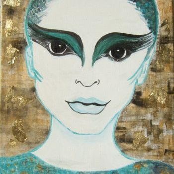 Pittura intitolato "femme oiseau" da Ayla, Opera d'arte originale, Acrilico