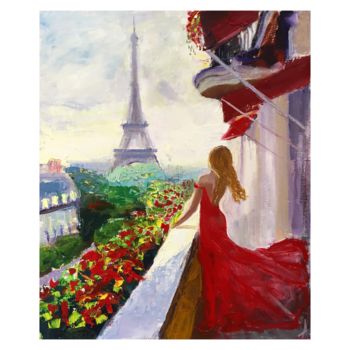 Painting titled "Evening in Paris" by Aylin Grushovenko, Original Artwork