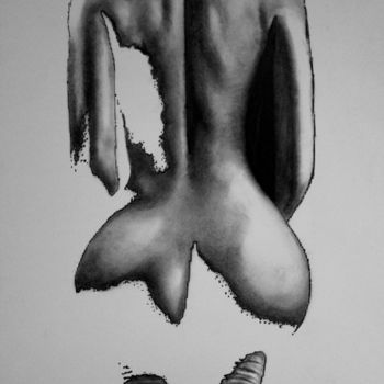 Dessin intitulée "corps effacé" par Aymeric Bordone, Œuvre d'art originale, Crayon