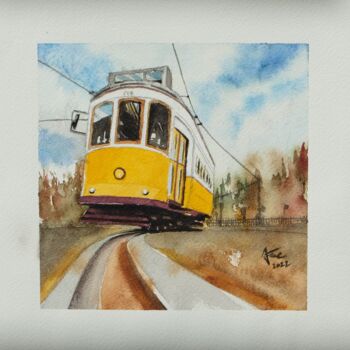 Painting titled "O 28 ter" by Ayme, Original Artwork, Watercolor