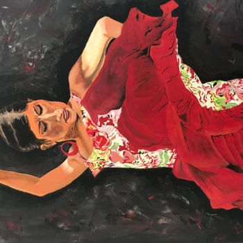 Peinture intitulée "Sevillana" par Rico, Œuvre d'art originale, Acrylique