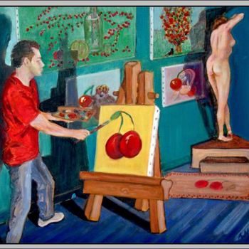 Pittura intitolato "Obsession" da Aymeric Noa Artiste Peintre, Opera d'arte originale, Olio