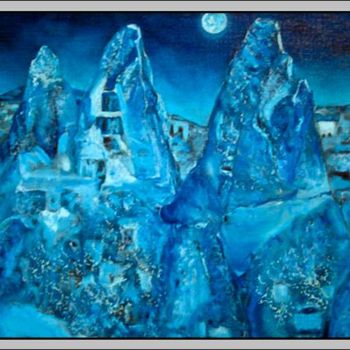 Peinture intitulée "Le village des Trog…" par Aymeric Noa Artiste Peintre, Œuvre d'art originale, Huile