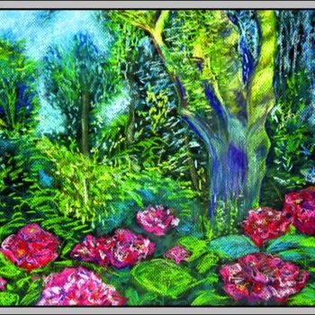 Peinture intitulée "Le jardin de ma mèr…" par Aymeric Noa Artiste Peintre, Œuvre d'art originale, Huile
