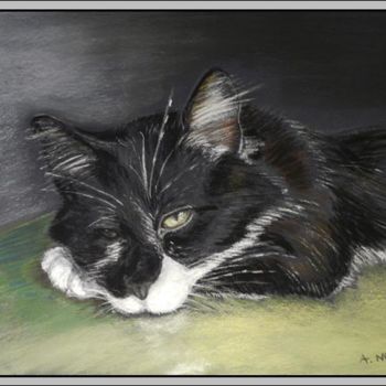 Peinture intitulée "Mon chaton Bijou /…" par Aymeric Noa Artiste Peintre, Œuvre d'art originale, Huile