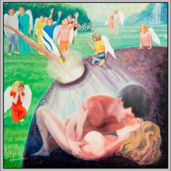 Pittura intitolato "Ce n'est qu'un au r…" da Aymeric Noa Artiste Peintre, Opera d'arte originale, Altro