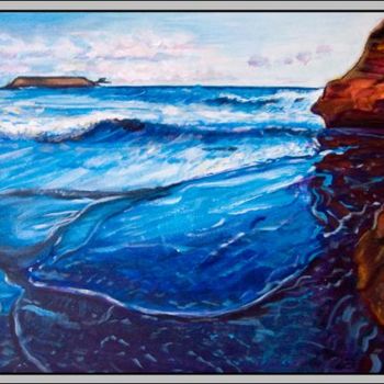 Peinture intitulée "Grandes marées aux…" par Aymeric Noa Artiste Peintre, Œuvre d'art originale, Huile