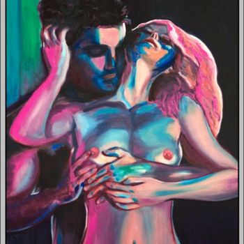 Pittura intitolato "Love" da Aymeric Noa Artiste Peintre, Opera d'arte originale, Olio