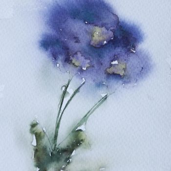 "flower in wind" başlıklı Tablo Ayşe Eylül Sönmez tarafından, Orijinal sanat, Suluboya