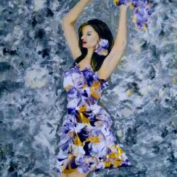 Pittura intitolato "THE DANCE OF SPRING…" da Ayşe Keleş, Opera d'arte originale, Acrilico