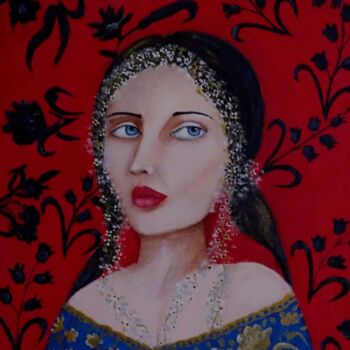 Картина под названием "I SAID TO MYSELF" - Ayşe Keleş, Подлинное произведение искусства, Акрил