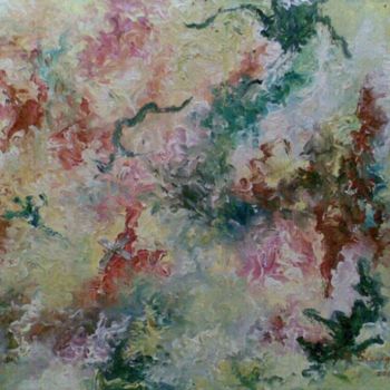 Painting titled "Flowers" by Aytac Sisman, Original Artwork, Oil